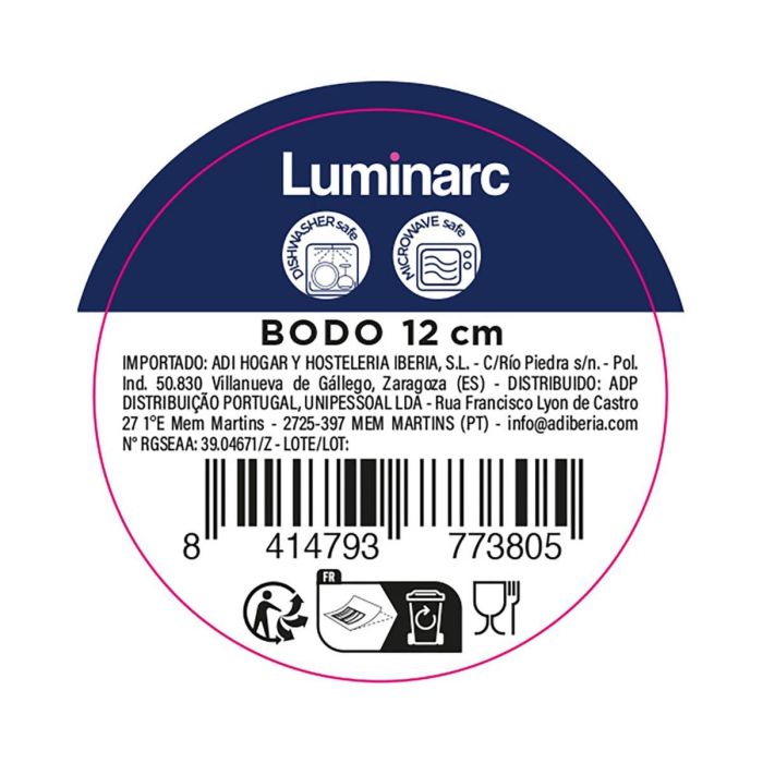 Bol Porcelana Bodo Luminarc 12 cm (12 Unidades) 2 Bol Porcelana Bodo Luminarc 12 cm (12 Unidades) 2