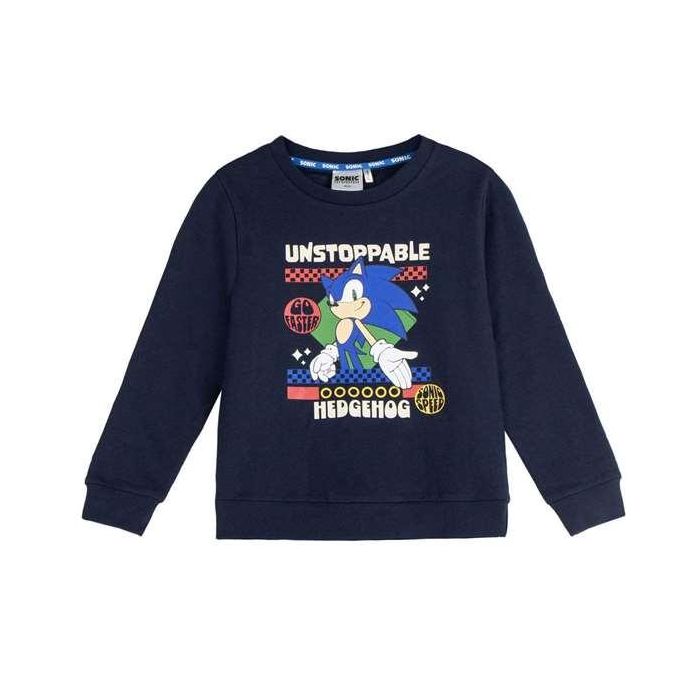 Cerdá Sudadera Sonic Cotton Brushed 12 Años - DARK BLUE