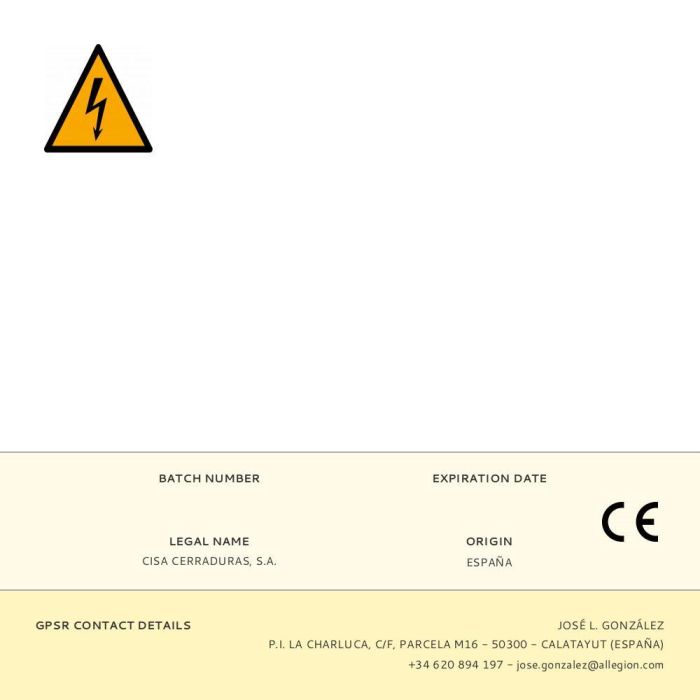 Cerradura electrica de sobreponer 1a731.00.0 cisa 2