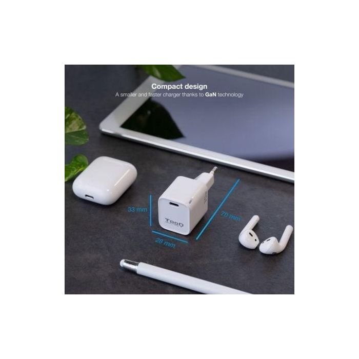 TOOQ CARGADOR DE PARED GAN USB-C/PD 30W 2 TOOQ CARGADOR DE PARED GAN USB-C/PD 30W 2