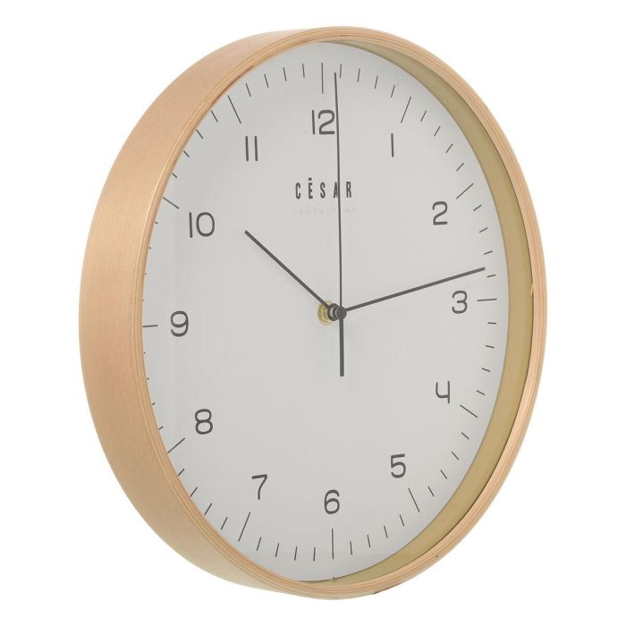 Reloj de Pared Alexandra House Living Blanco Marrón Madera 32 x 4 x 32 cm 2