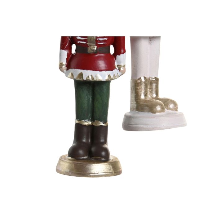 DKD Home Decor Figura Decorativa de Navidad Tradicional Cascanueces de Resina en Rojo y Rosa, 3x3x12 cm (Pack de 2) 2 DKD Home Decor Figura Decorativa de Navidad Tradicional Cascanueces de Resina en Rojo y Rosa, 3x3x12 cm (Pack de 2) 2