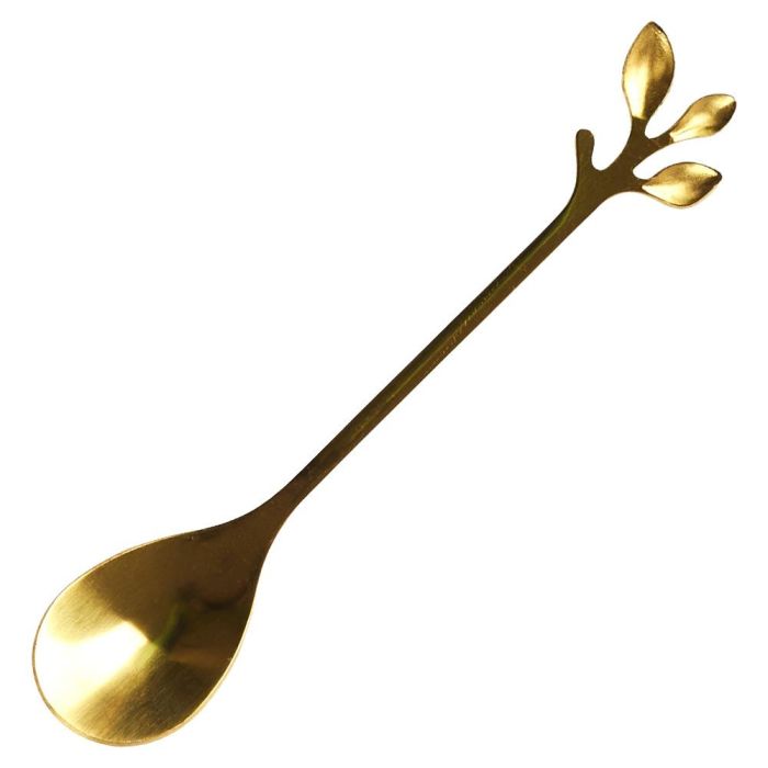 Home Deco Factory Lounge Juego de 4 Cucharas de Café Acero Inoxidable Doradas 11,8x2,3 cm 2