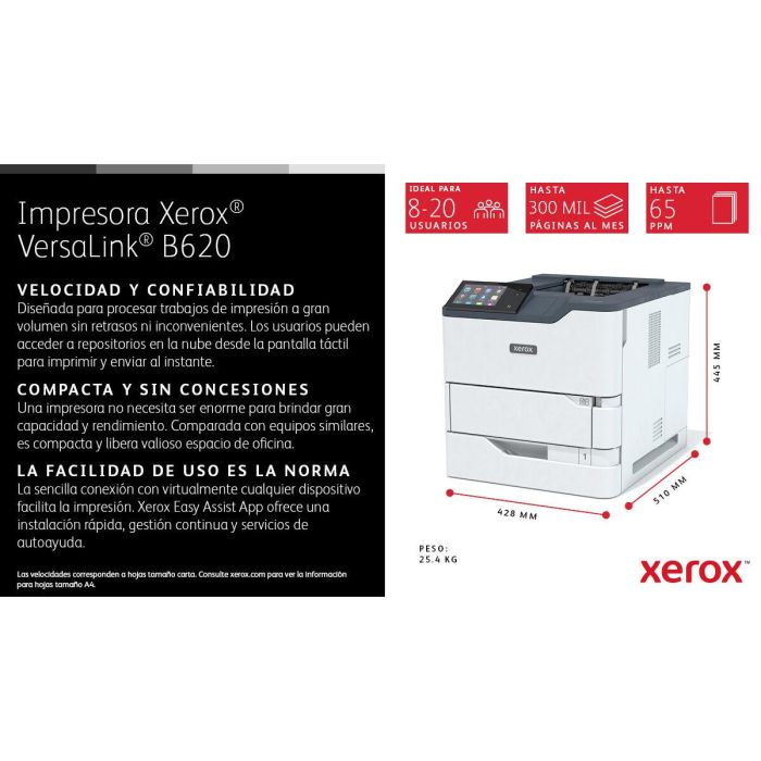Impresora Láser Xerox B620V_DN 4 Impresora Láser Xerox B620V_DN 4