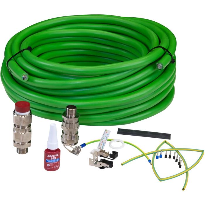 Axis ASKDP03-T Armored Cable Crossover para cámaras de red ExCam, 10 m, RJ-45, Verde