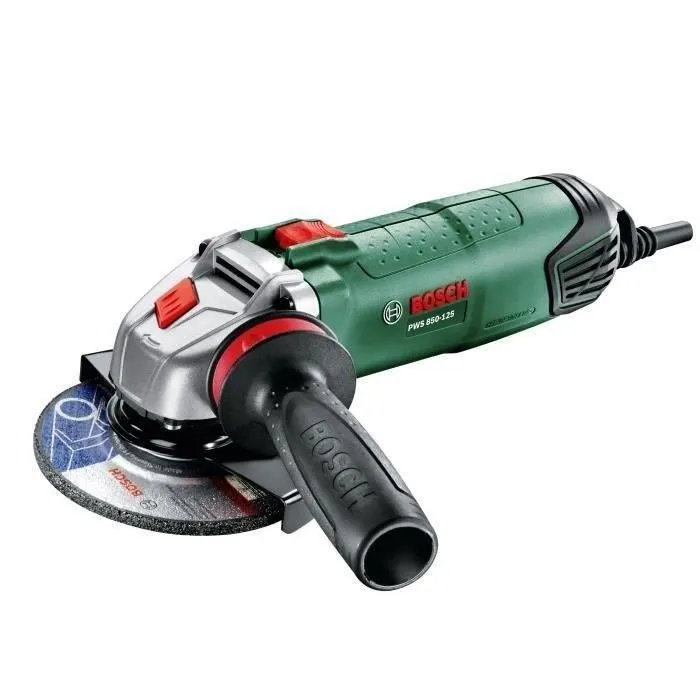 Bosch Amoladora manual PWS 850-125 + AVH con Disco de diamante 1