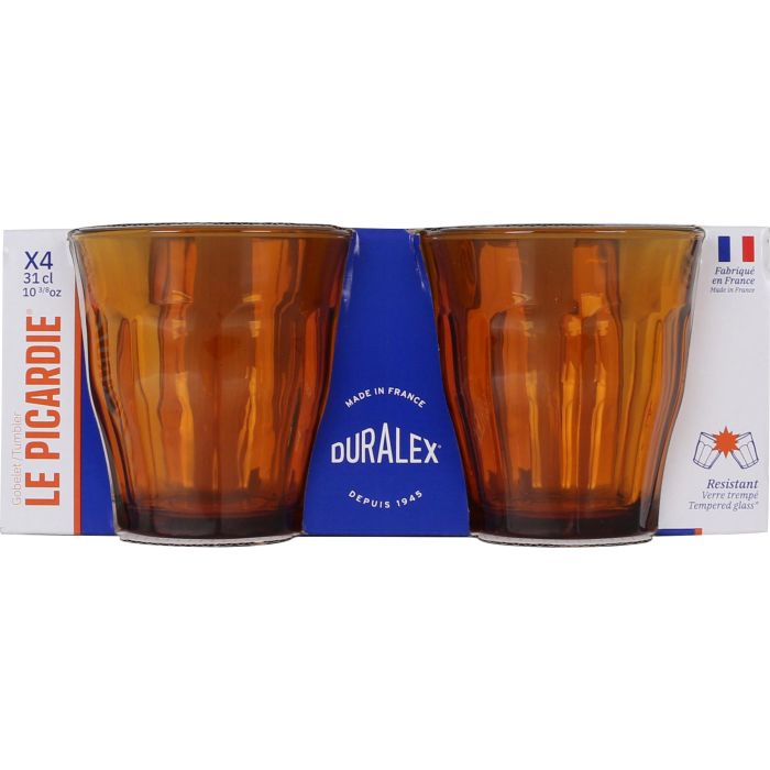 Duralex Set de 4 Vasos Picardie 31 cl Ambar (12 Cajas) 1