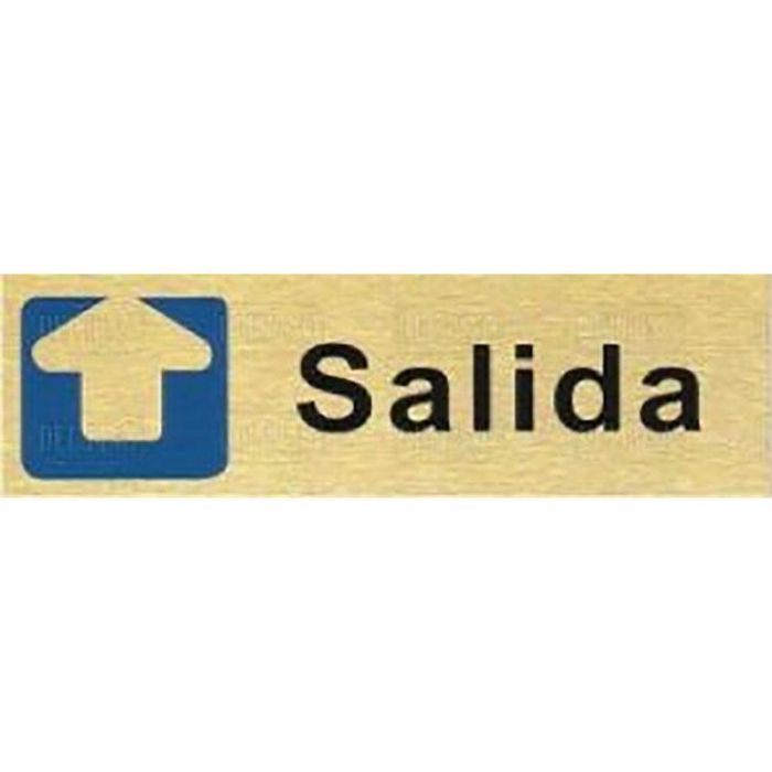 Placa Aluminio Oro 150X45 ''Salida'' Duver Placa Aluminio Oro 150X45 ''Salida'' Duver