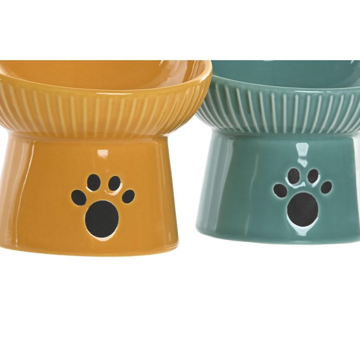 Bol Basicos DKD Home Decor Turquesa Amarillo 12.5 x 11 x 12.5 cm (4 Unidades) 2 Bol Basicos DKD Home Decor Turquesa Amarillo 12.5 x 11 x 12.5 cm (4 Unidades) 2