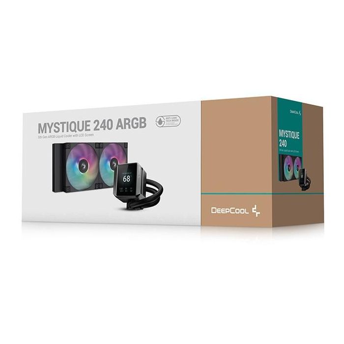 DeepCool MYSTIQUE 240 ARGB - Kit Refrigeración Líquida All-in-One Procesador, 12cm, LGA 1700/AM5, Iluminación RGB, Negro 5