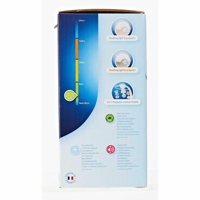 Infantino INF0773554049091 Lámpara Proyector con Luz Relajante, Color Gris 2