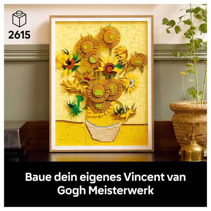 Lego 31215 Vincent van Gogh Girasoles - Arte mural, Construcción para adultos 31
