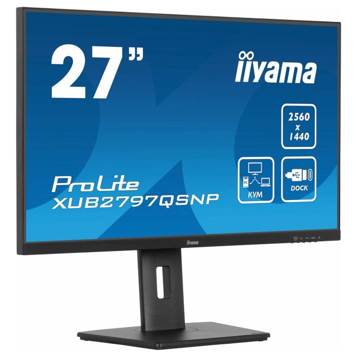 Iiyama XUB2797QSNP-B1 Monitor 27" QHD 1440P IPS 100Hz 1ms Altavoces DP USB-C Power Delivery 65W