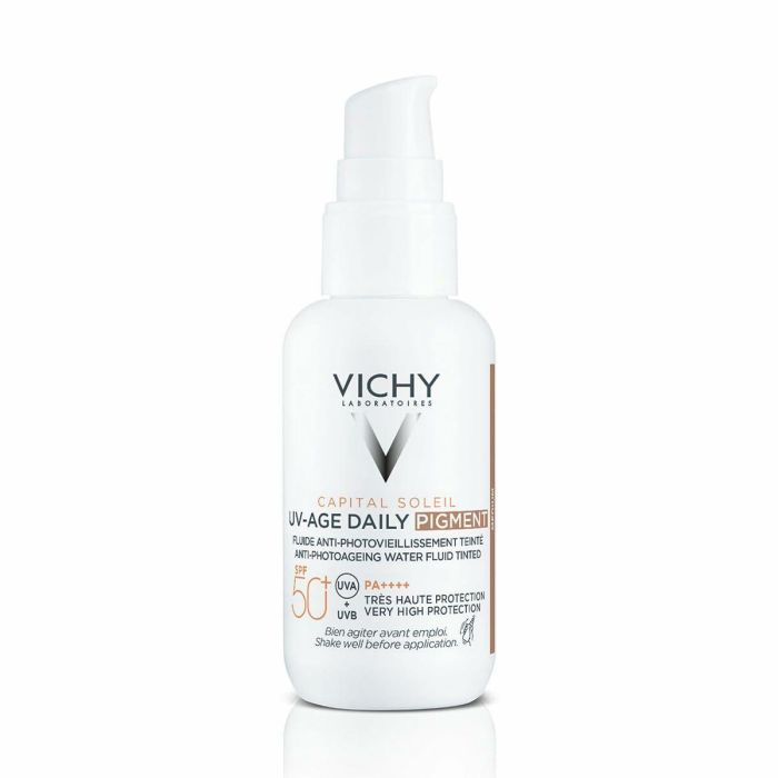 Vichy CAPITAL SOLEIL UV AGE fluido fotoprotector diario color medium SPF50+ 40 ml 0 Vichy CAPITAL SOLEIL UV AGE fluido fotoprotector diario color medium SPF50+ 40 ml 0