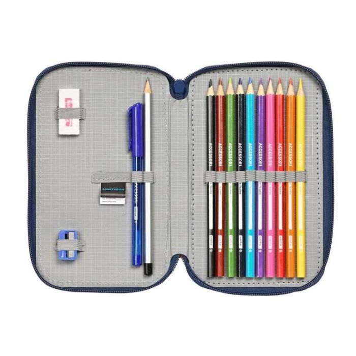 Plumier Doble Buzz Lightyear Azul marino (28 piezas) 3 Plumier Doble Buzz Lightyear Azul marino (28 piezas) 3