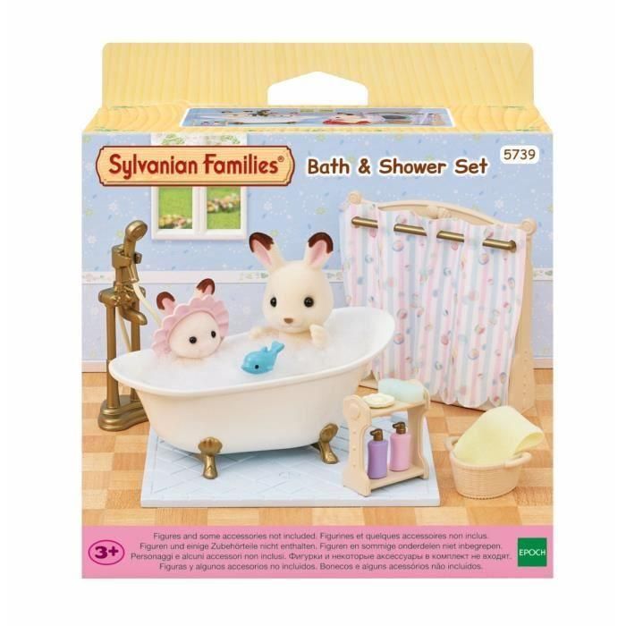 El conjunto de bañera y ducha - SYLVANIAN FAMILIES - 5739 - Conjunto de baño con accesorios