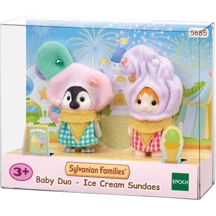 El dúo disfrazado de helado - SYLVANIAN FAMILIES - 5685 - Bebé pingüino y gato rojo con disfraces exclusivos 3