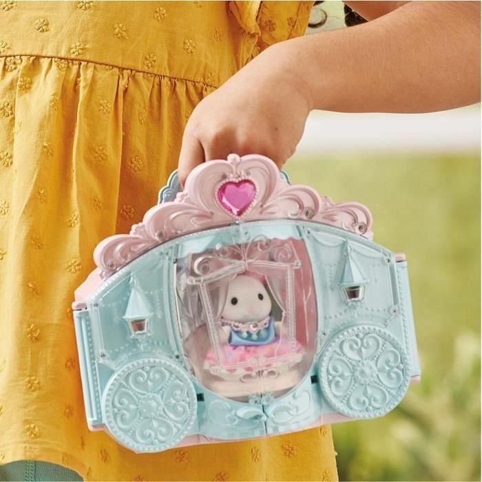 Playset - SYLVANIAN FAMILIES - Vestirse de Princesa - Carruaje y Niña Conejo de Nieve 4