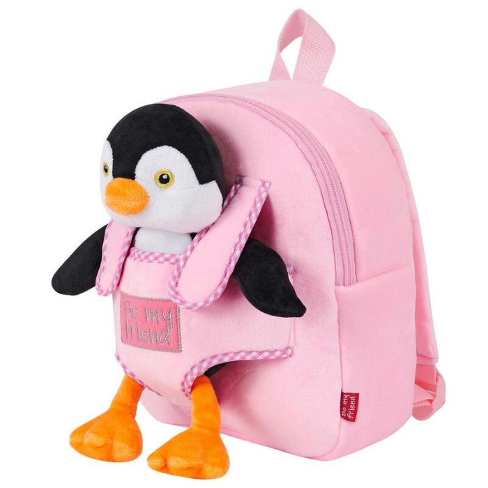 Mochila reversible + peluche Peggie Pinguino 27cm 1