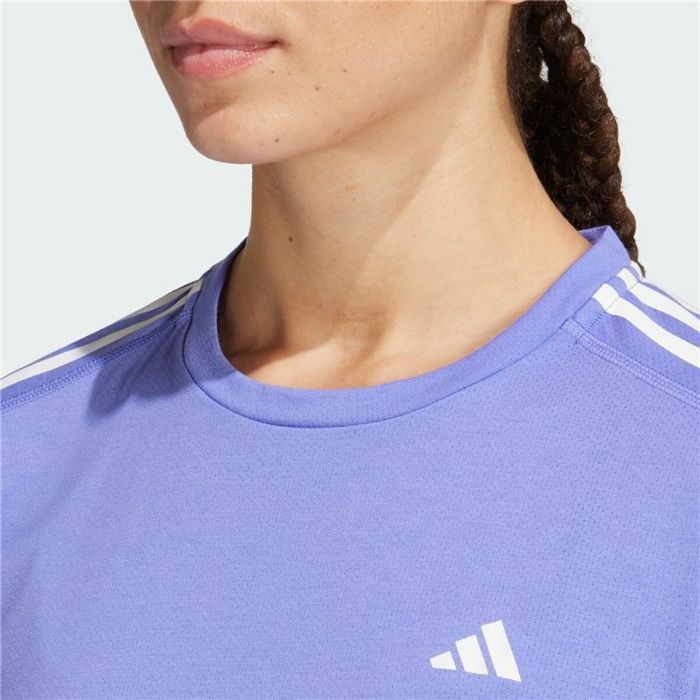 Camiseta de Manga Corta Mujer Adidas Own The Run 3 Bandas 2