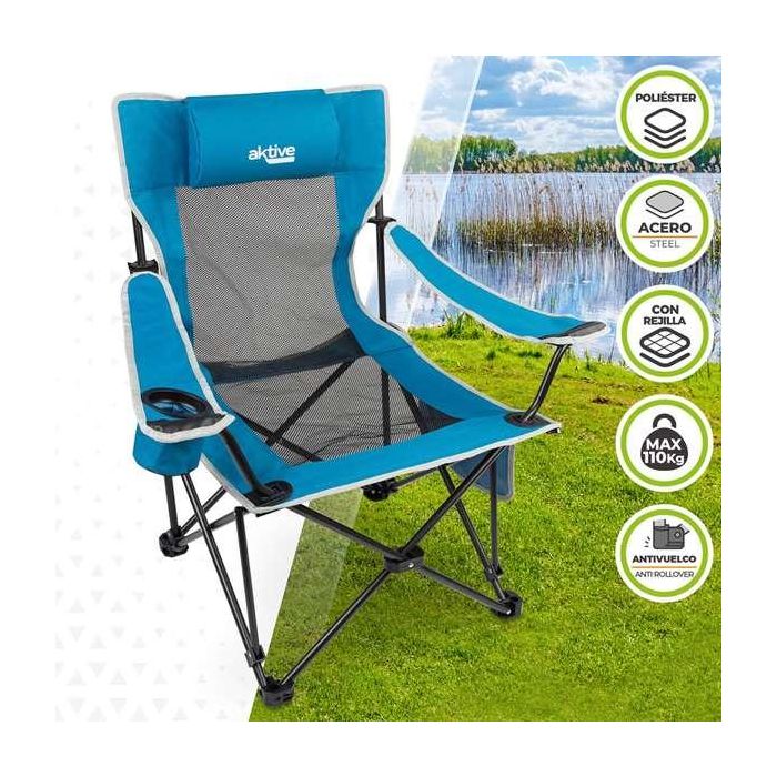 Tumbona camping poliester con almohada aktive 152x54x75cm 13 Tumbona camping poliester con almohada aktive 152x54x75cm 13