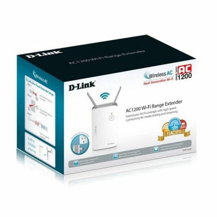 D-Link DAP-1620 AC1300 Amplificador WiFi Dual-Band 2.4/5GHz, Gigabit Ethernet, WiFi Mesh