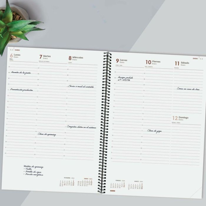 Agenda Finocam YEAR Negro A4 21 x 29,7 cm 2025 4