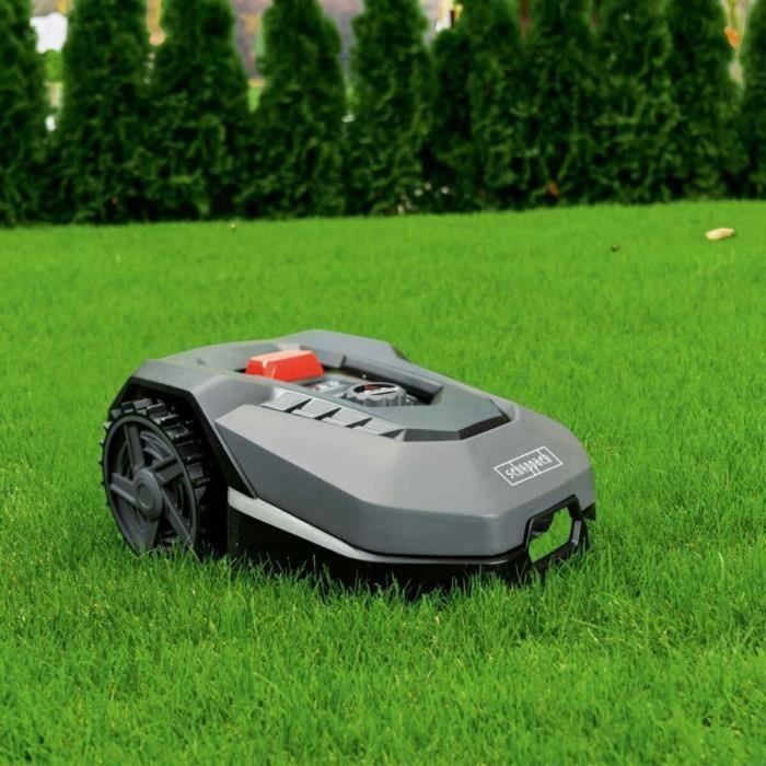 Robot cortacésped conectado Scheppach RoboCut L500 400m2 con estación de carga | Hasta 400 m² | Sensor de lluvia | Wi-Fi y Bluetooth 4 Robot cortacésped conectado Scheppach RoboCut L500 400m2 con estación de carga | Hasta 400 m² | Sensor de lluvia | Wi-Fi y Bluetooth 4