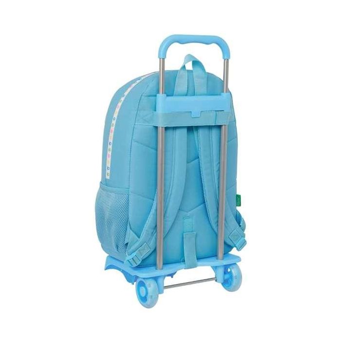 Mochila Escolar con Ruedas Benetton Spring Azul cielo 30 x 46 x 14 cm 2 Mochila Escolar con Ruedas Benetton Spring Azul cielo 30 x 46 x 14 cm 2