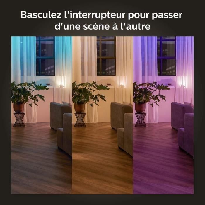 Módulo de interruptor de pared de Philips Hue, 2, White Pack funciona con Alexa, Google Assistant y Apple HomeKit 1