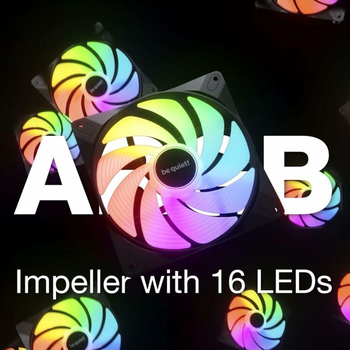be quiet! LIGHT WINGS LX PWM high-speed Triple-Pack Ventilador 120mm RGB Negro 2100 RPM (3 unidades) 8