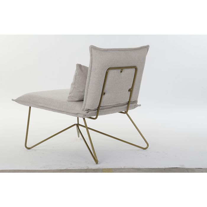 DKD Home Decor Sillón Urban Beige Dorado 78 x 75 x 66 cm Poliester Metal 5