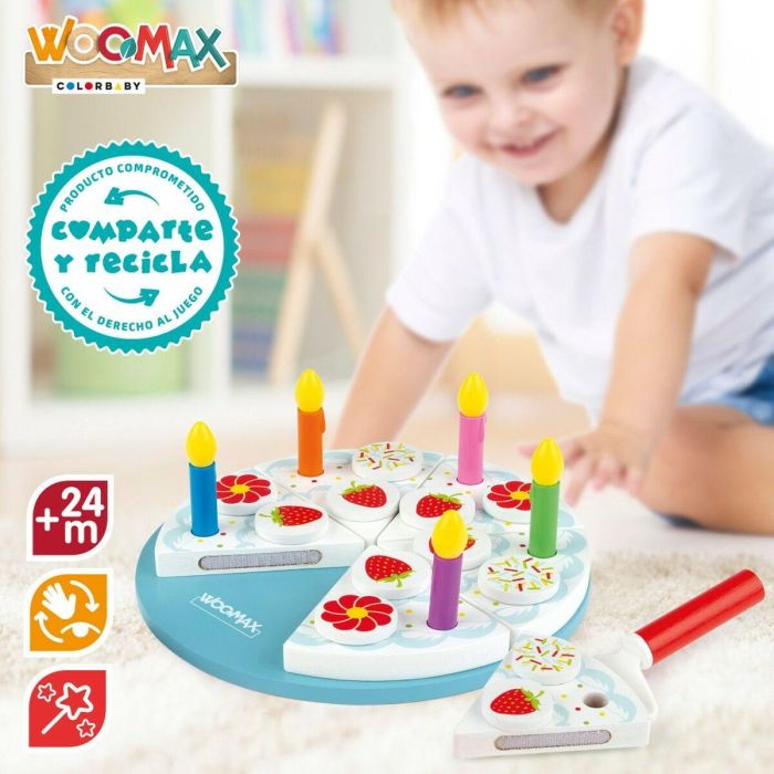 Juego de Madera Woomax Tarta 26 Piezas (6 Unidades) 3 Juego de Madera Woomax Tarta 26 Piezas (6 Unidades) 3