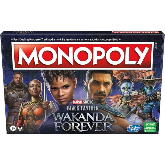 Hasbro Monopoly Black Panther: Wakanda Forever - Juego de Mesa para Fans de Marvel