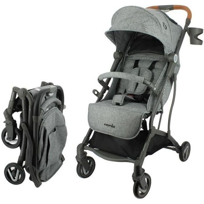 NANIA Cochecito Compacto Cassy Ligero Reclinable Plegable con Capota Extraíble y Reposapiés Ajustable 0 NANIA Cochecito Compacto Cassy Ligero Reclinable Plegable con Capota Extraíble y Reposapiés Ajustable 0