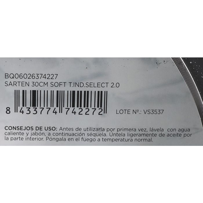Sartén 30 cm Soft T.Ind.Select 2.0 Quttin (6 Unidades) 11 Sartén 30 cm Soft T.Ind.Select 2.0 Quttin (6 Unidades) 11