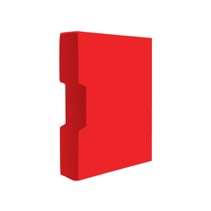 Liderpapel Carpeta Personalizable 100 Fundas Polipropileno DIN A4 Rojo Translucido con Cajetín 9