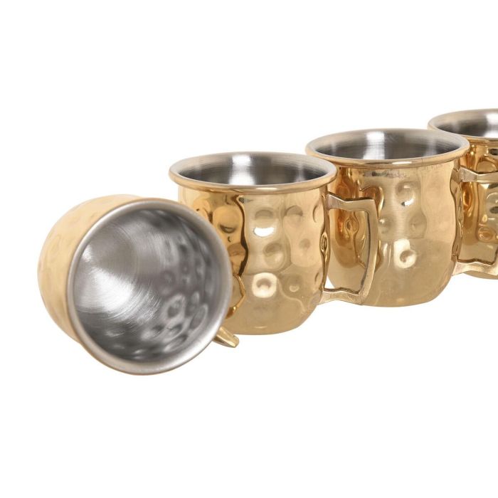 DKD Home Decor Mug Loft Dorado 15 x 6 x 5 cm Set de 4 Piezas Chupito Moscow Mule 60ml 1