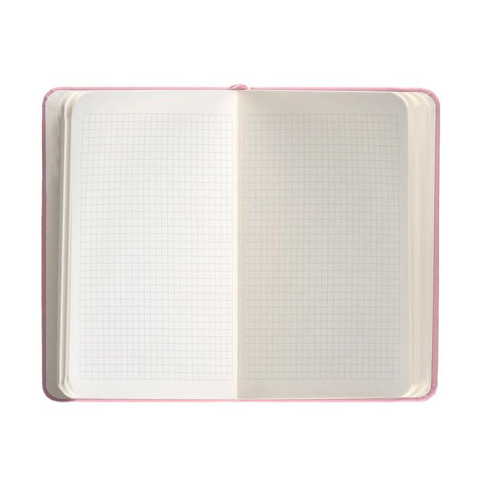 Cuaderno Con Gomilla Antartik Notes Tapa Dura A6 Hojas Cuadricula Rosa Pastel 100 Hojas 80 gr Fsc 7