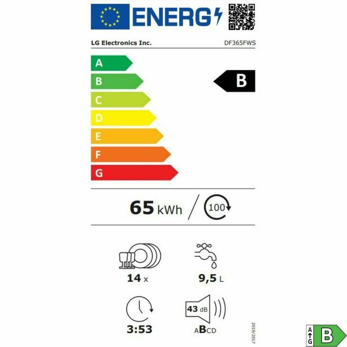 Lavavajillas LG DF365FWS Blanco B 7