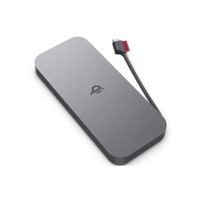 Lenovo Batería Externa Portátil Inalámbrica Qi 10000 mAh, 15W Carga Rápida para Dispositivos Móviles 2