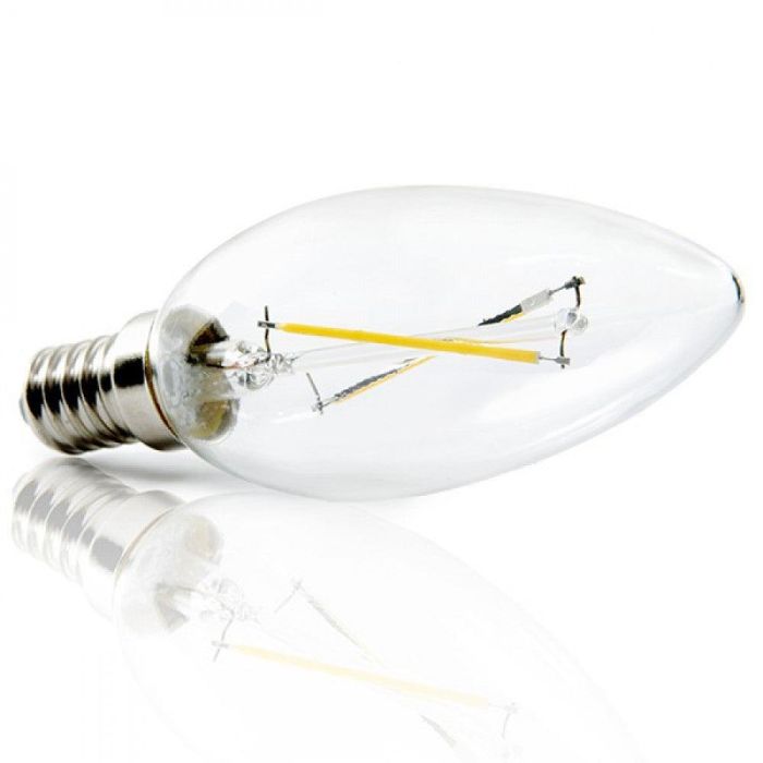 Bombilla LED Filamento E14 2W 144 Lúmenes 2000K Blanco Cálido Vida Útil 40.000h JTX-J14DHA22-WW 2 Bombilla LED Filamento E14 2W 144 Lúmenes 2000K Blanco Cálido Vida Útil 40.000h JTX-J14DHA22-WW 2
