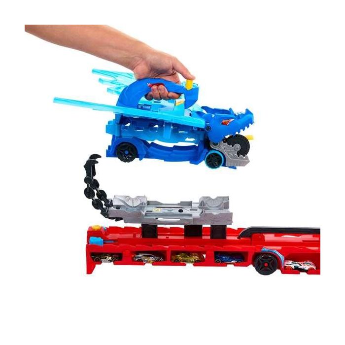Vehiculohot wheels city dragón transportador. incluye 2 coches. 2