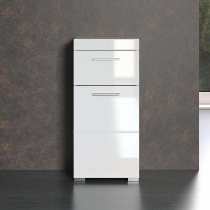 Trendteam TRE4251014141968 Mueble bajo de baño AMANDA 1 puerta + 1 cajón Blanco L37 x P31 x H79 cm 3 Trendteam TRE4251014141968 Mueble bajo de baño AMANDA 1 puerta + 1 cajón Blanco L37 x P31 x H79 cm 3