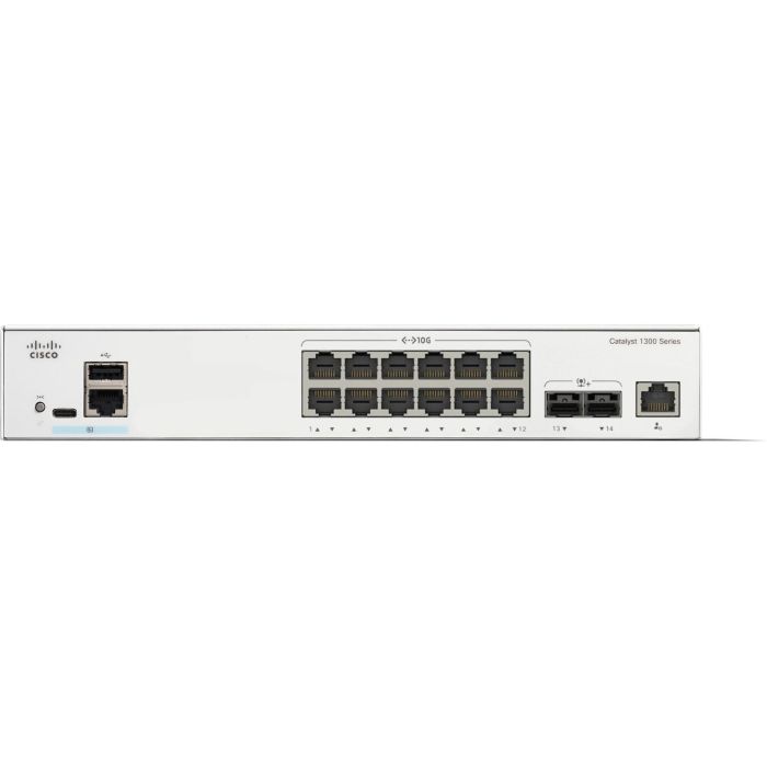 Cisco C1300-12XT-2X Catalyst 1300 Switch Gestionado L2/L3 con 12 Puertos 10GE y 2 Ranuras SFP+ 1