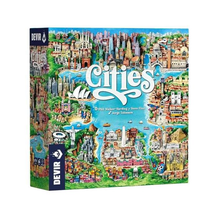 Devir Cities - Juego de Mesa de Estrategia y Construcción de Ciudades, para 2 a 4 Jugadores, Edad Recomendada +10 Años, Duración 35 Minutos, Idioma Castellano Devir Cities - Juego de Mesa de Estrategia y Construcción de Ciudades, para 2 a 4 Jugadores, Edad Recomendada +10 Años, Duración 35 Minutos, Idioma Castellano