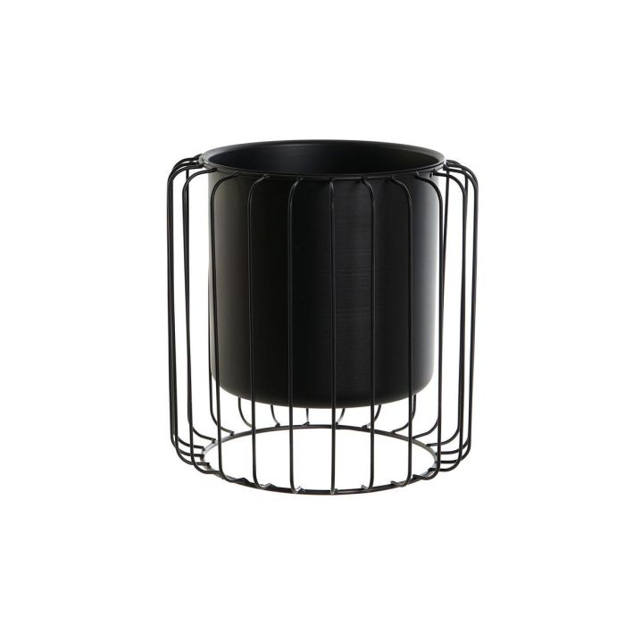 Macetero DKD Home Decor Negro Metal 26 x 26 x 26 cm 0 Macetero DKD Home Decor Negro Metal 26 x 26 x 26 cm 0