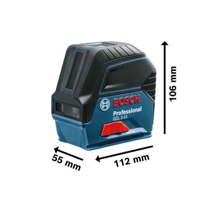 Bosch Professional GCL2-15 RM1 Láser combinado de puntos y líneas horizontal y vertical, autonivelante, con bloqueo de péndulo, soporte y estuche 5 Bosch Professional GCL2-15 RM1 Láser combinado de puntos y líneas horizontal y vertical, autonivelante, con bloqueo de péndulo, soporte y estuche 5