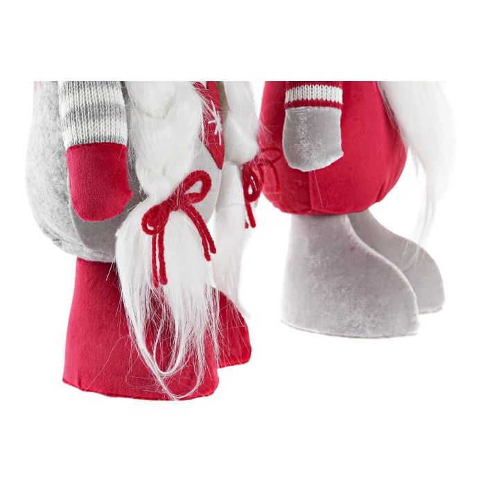 Figura Navidad Tradicional DKD Home Decor Rojo Gris 9 x 50 x 20 cm (2 Unidades) 2