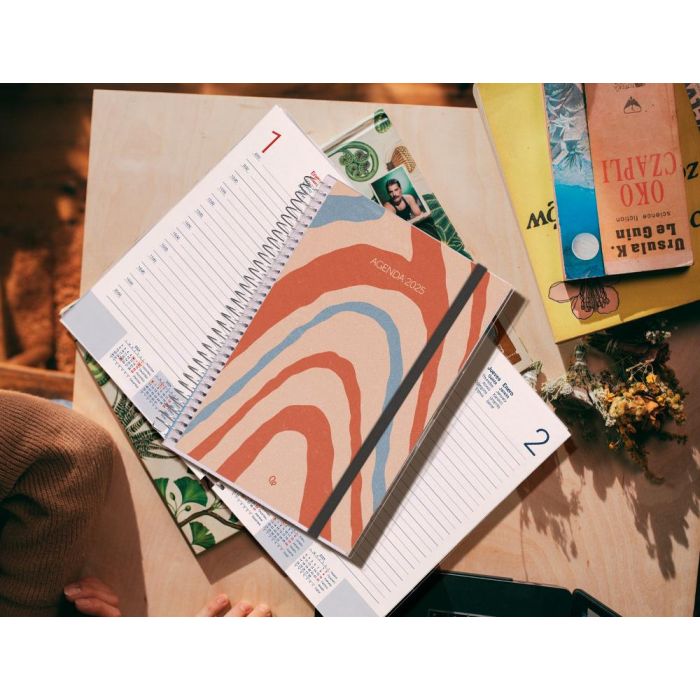 Agenda Espiral Liderpapel Tinos A4 2025 Personalizable Dia Pagina Papel 70 gr 10